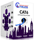 CAT6 Plenum Cable 1000ft 23AWG UTP 4Pairs 550MHz 10Gbps CMP Rated Blue B5319