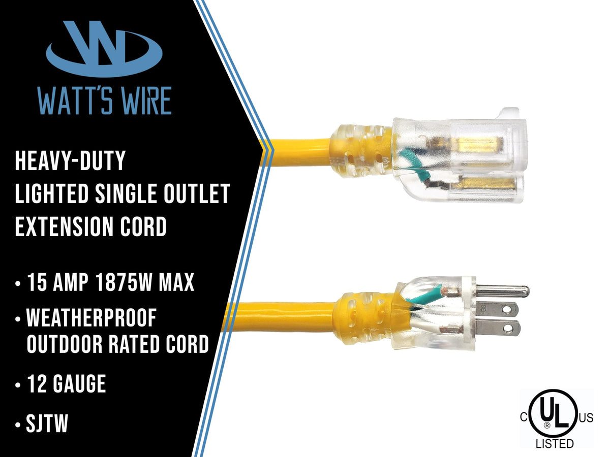 15 ft 12 Gauge Heavy Duty Extension Cord I7168
