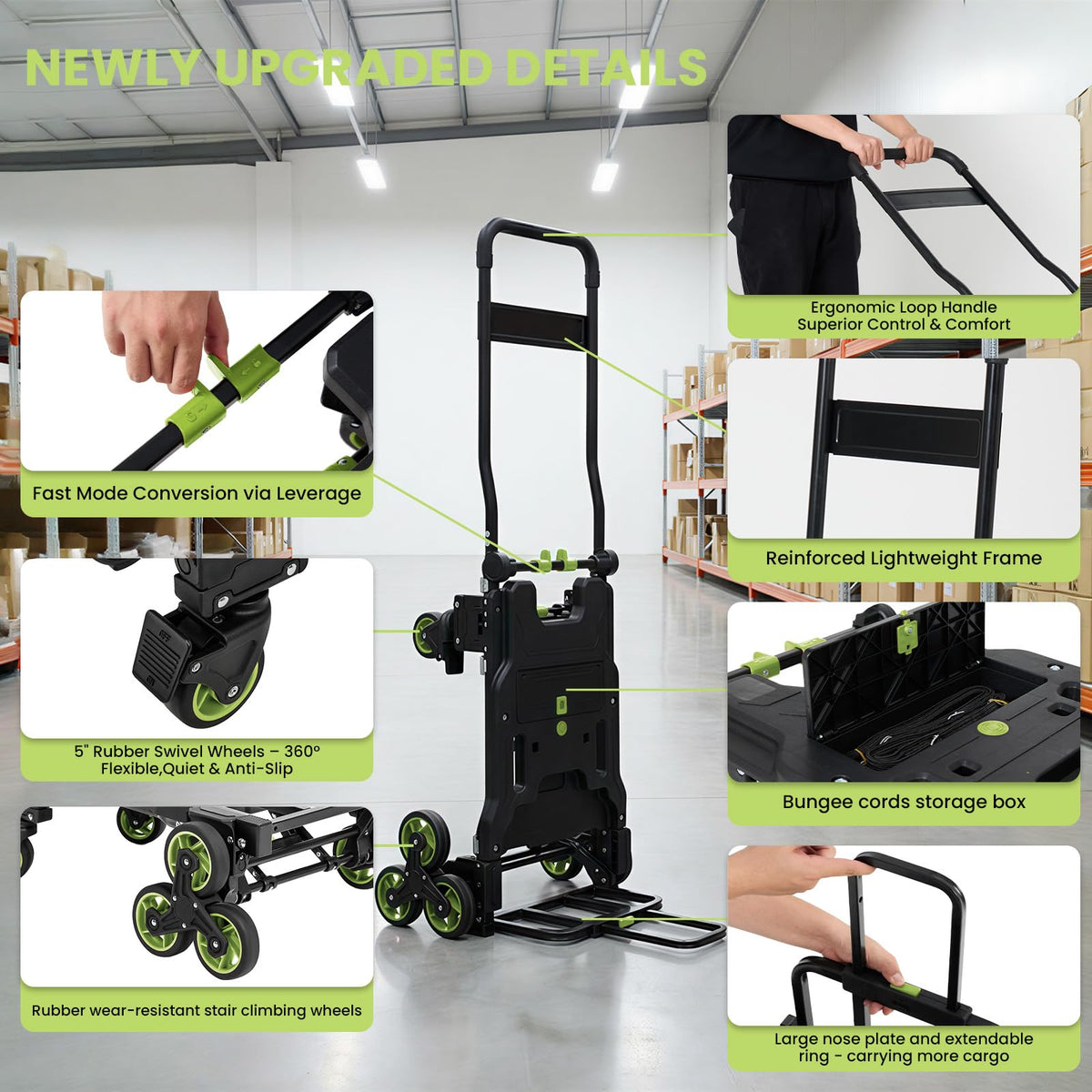 3 in 1 Convertible Folding Hand Truck with Brakes E63811