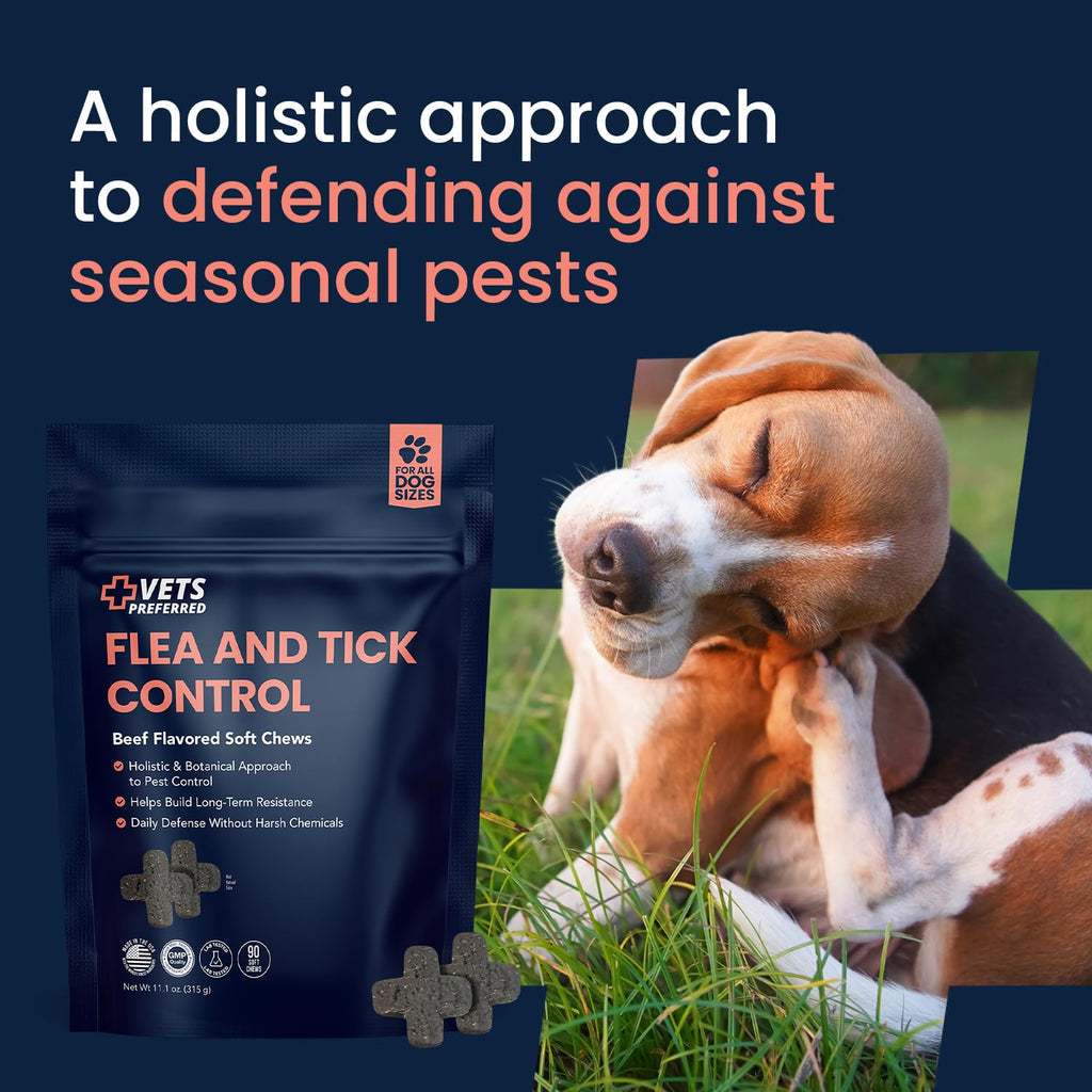 Chewable Flea and Tick Prevention for Dogs 90 Ct M2358