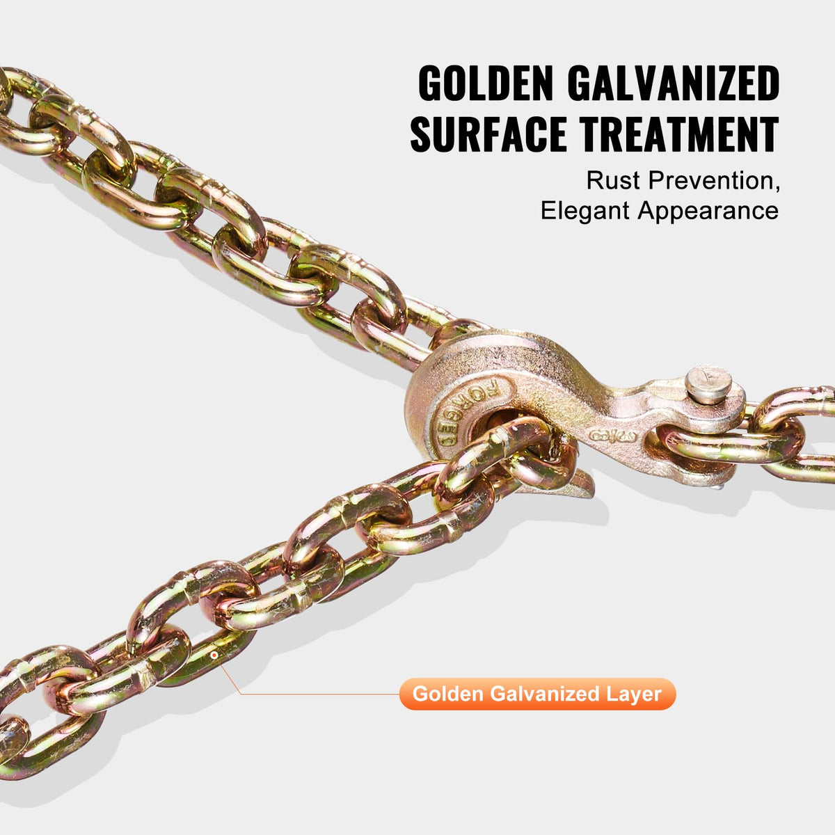 3/8" x 10.3' 2-Pack Tow Chain with Clevis Grab Hooks K996829