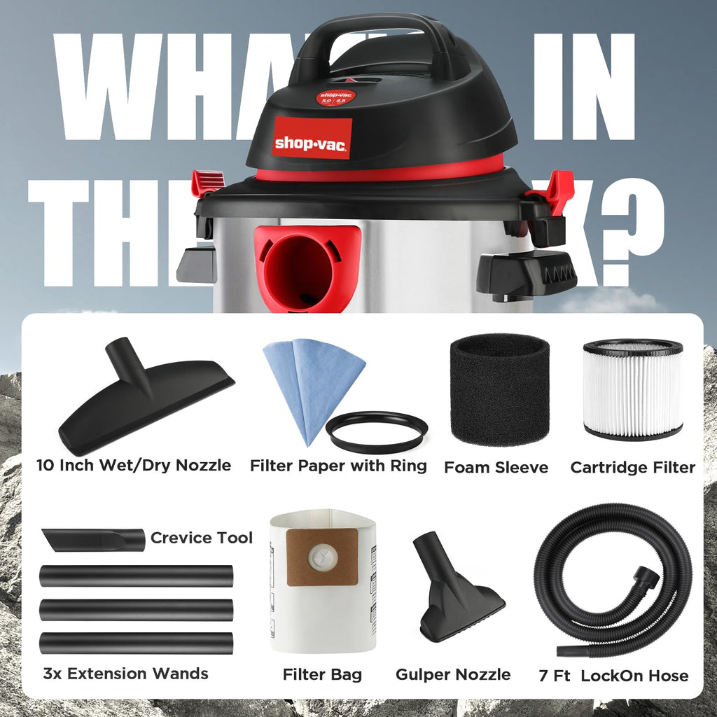 5 Gallon Stainless Wet/Dry Vac Blower S94102