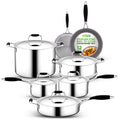 12-Piece Stainless Steel Non-Stick Cookware Set B4726