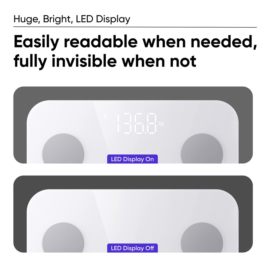 Digital Bathroom Scale 400 lb Black White I809526