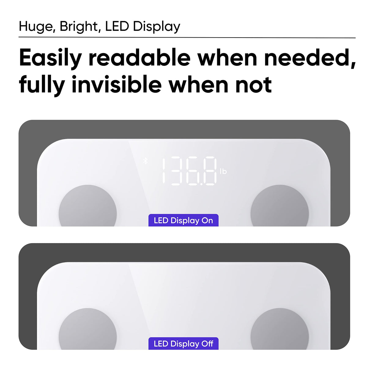 Digital Bathroom Scale 400 lb Black White I809526