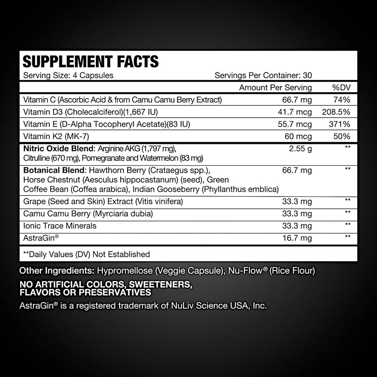 120 Capsules Ginseng Nitric Oxide B796478