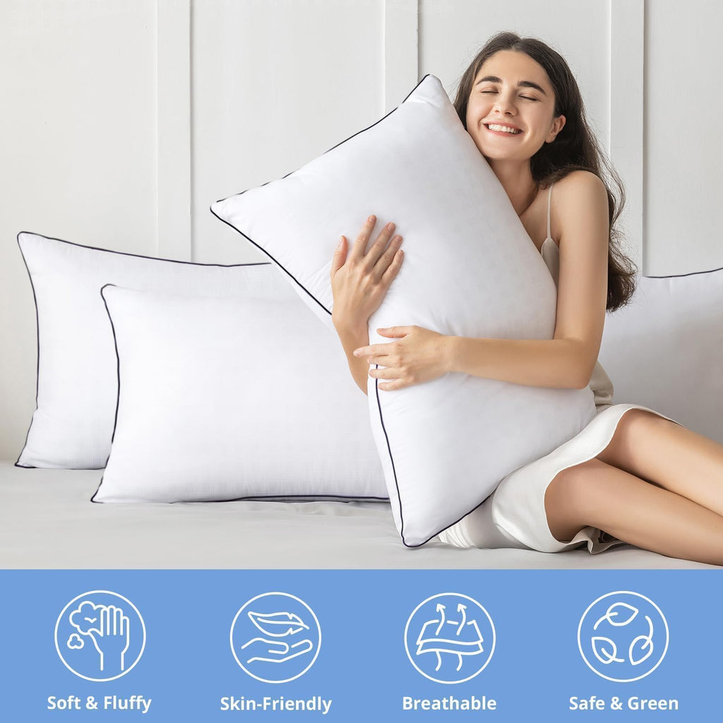 King Size Down Alternative Microfiber Pillows Set of 2 L397539
