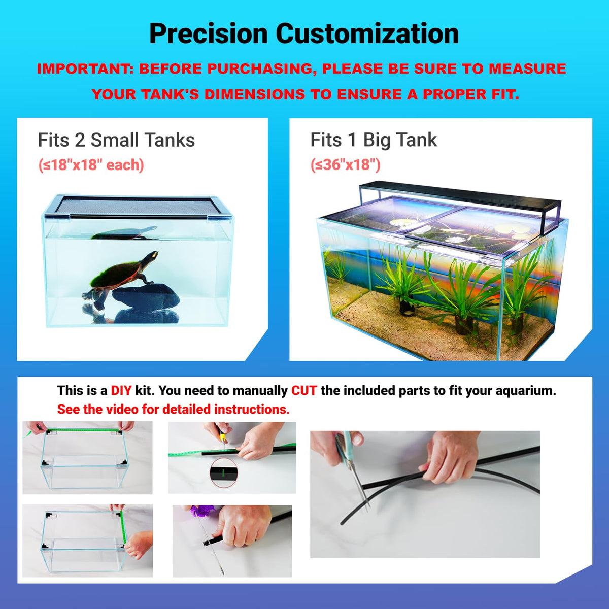 Adjustable Mesh Aquarium Lid Q888