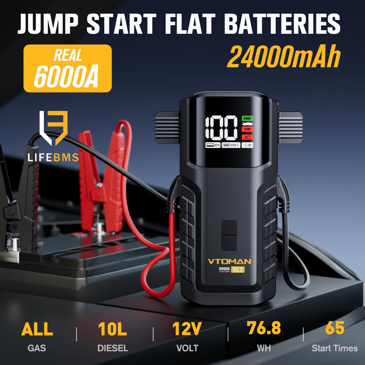 6000A LiFePO4 Portable Jump Starter I405191
