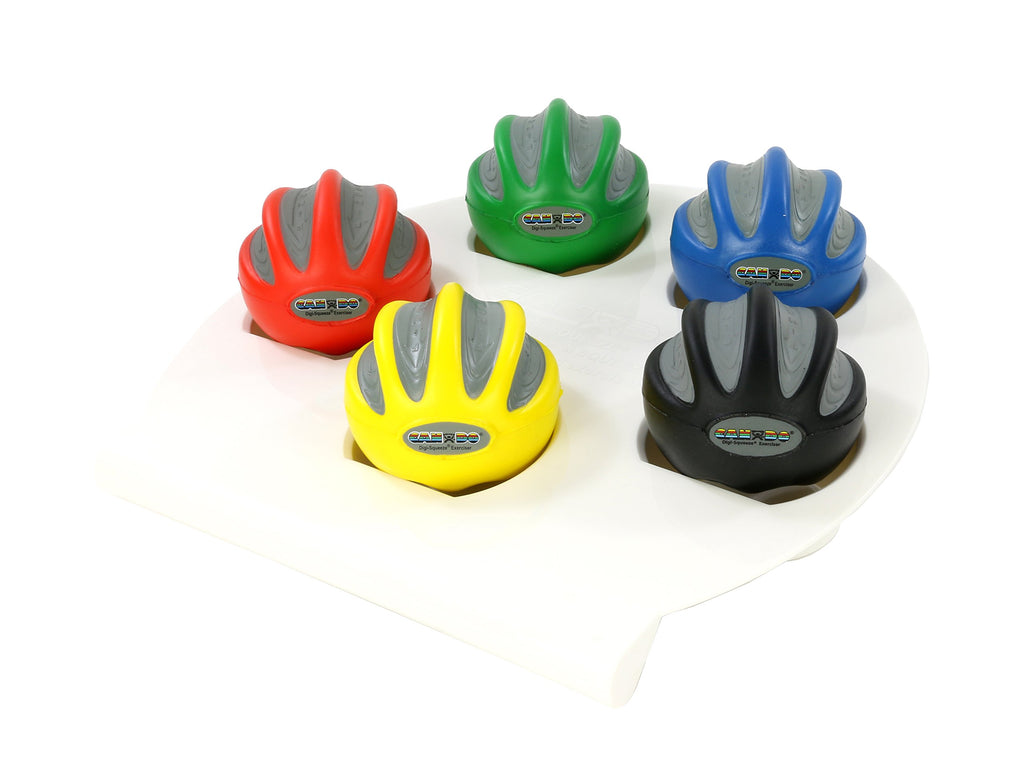 Hand Exerciser Set of 5 Pieces with Rack P4856