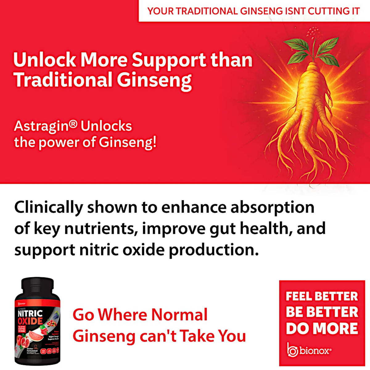 120 Capsules Ginseng Nitric Oxide B796478