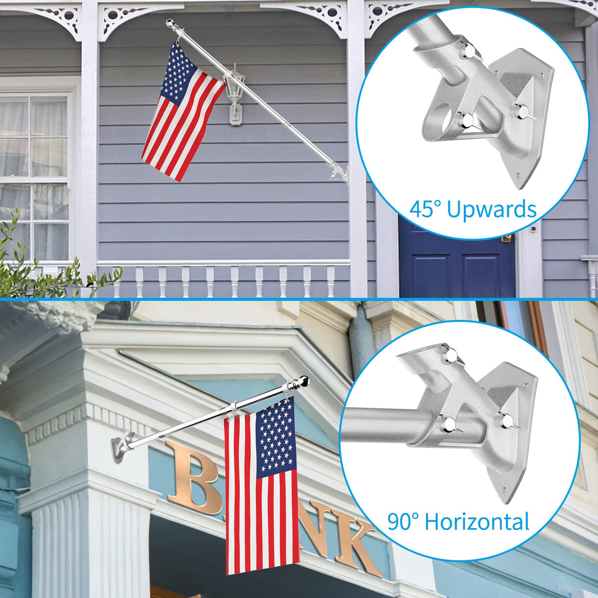 6 FT Stainless Steel Tangle Free Flag Pole Kit Z25500
