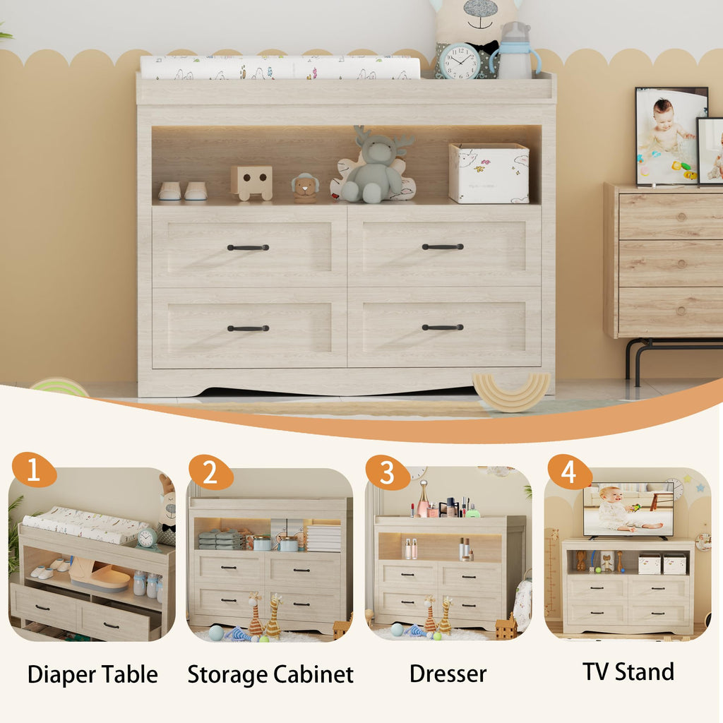 Baby Changing Table with LED Light C156