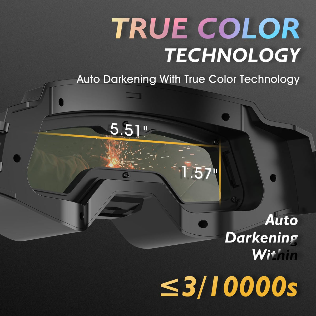 Auto-Darkening Welding Goggles with LED Light R59703