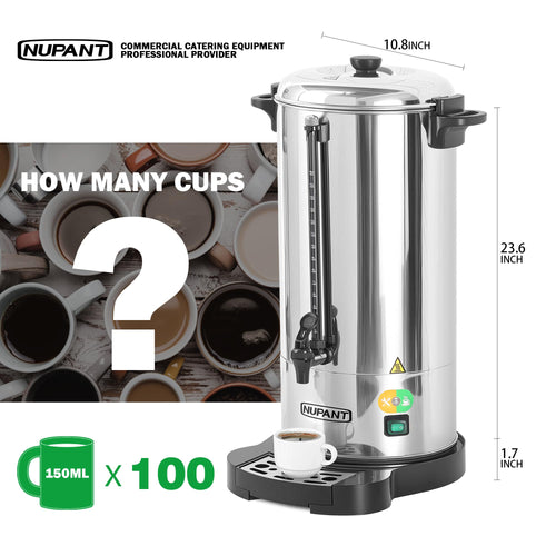 100 Cup Stainless Steel Coffee Urn with Keep Warm Mode P323501
