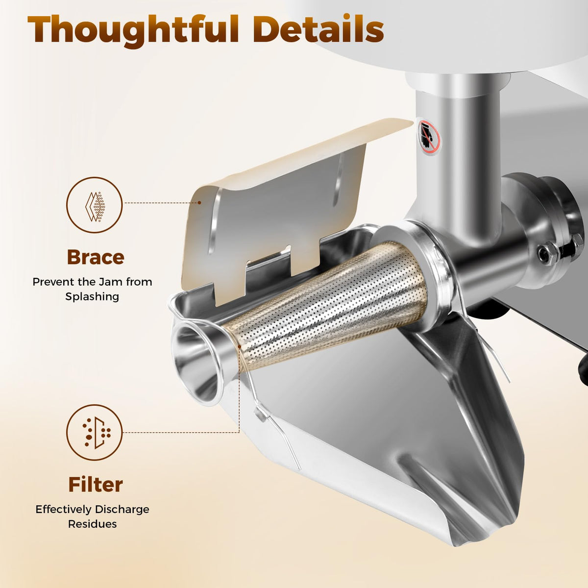 450W Electric Food Strainer with Filter and Trough K313