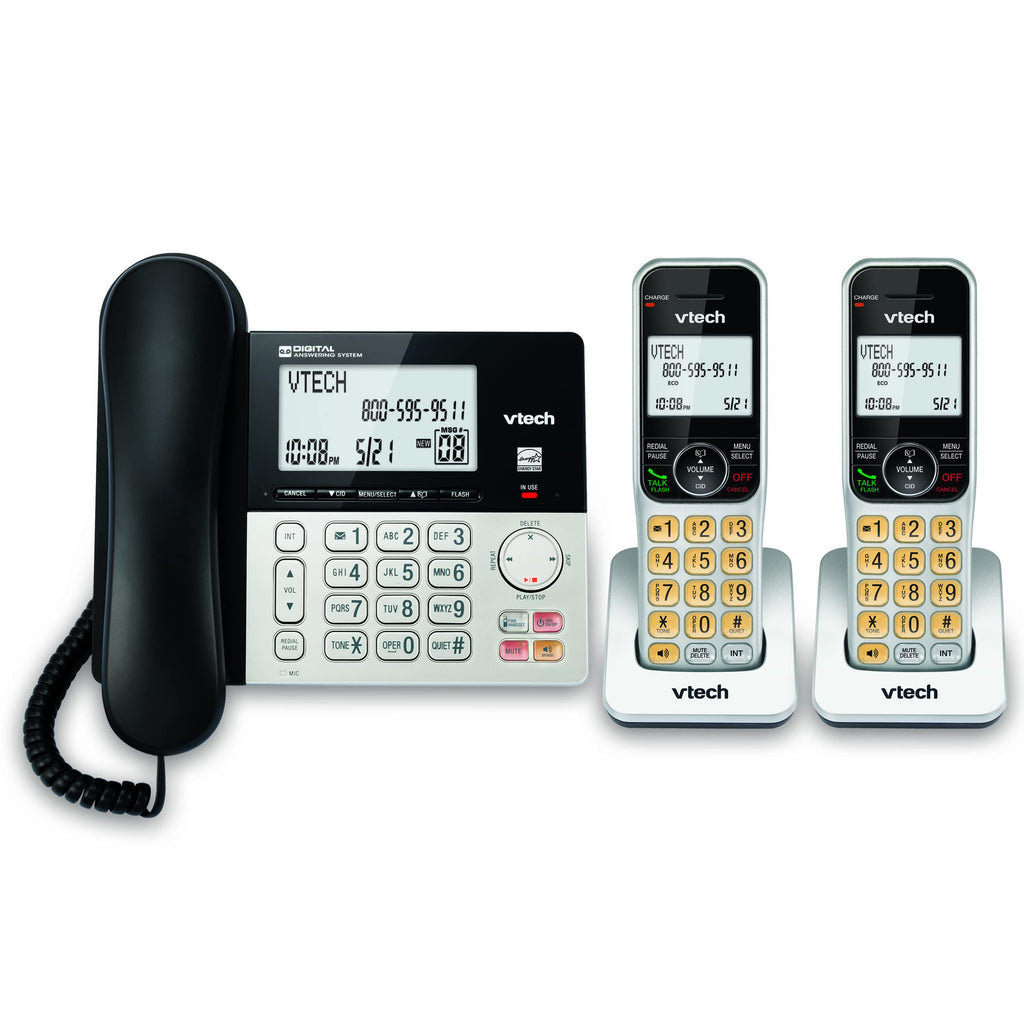 Corded/Cordless Phone System with 2 Handsets S224666