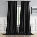 Black 102 Inches Long 2 Panels Blackout Curtains L31468