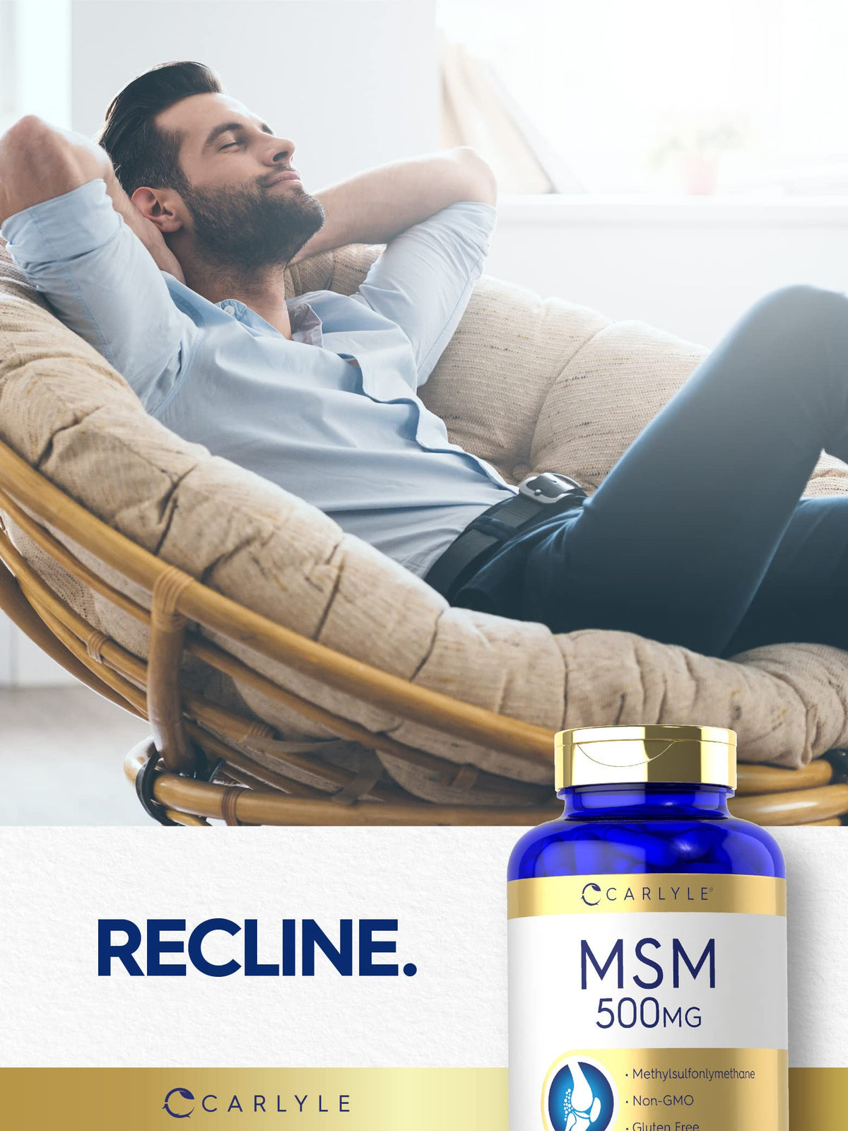 MSM Supplement Capsules 500mg 200 Count O670847