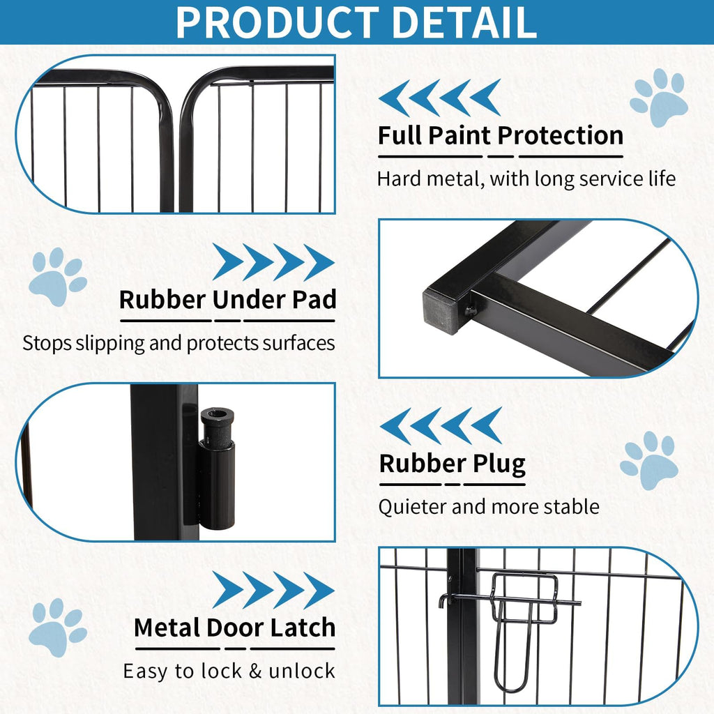 40 Inch 16 Panels Metal Dog Playpen N20261