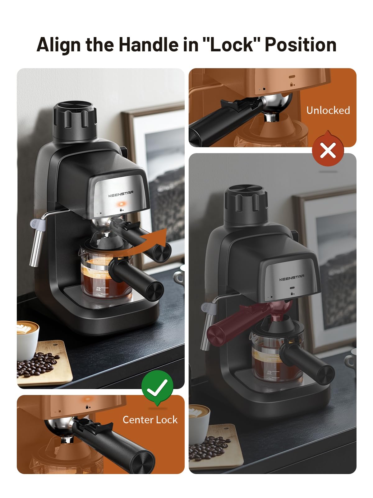 800W Compact 4-Cup Espresso Machine V909