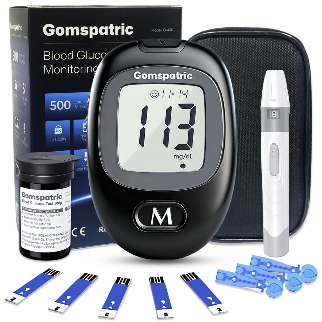 Blood Glucose Monitor Kit with 50 Test Strips and 50 Lancets A9144