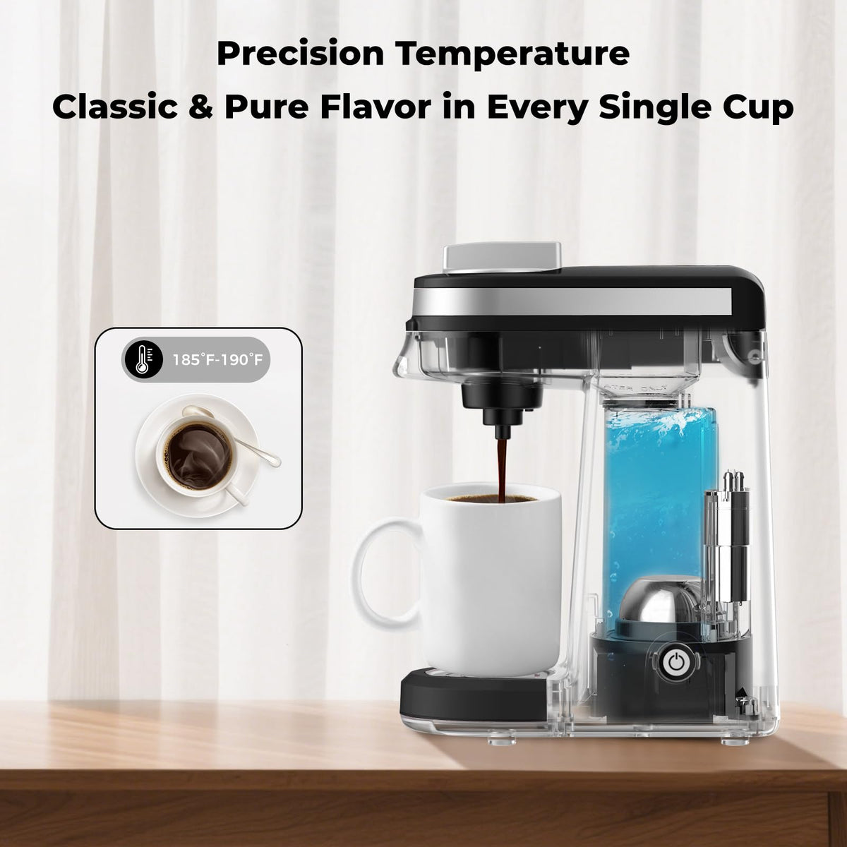 Black Mini Single Serve Coffee Maker C697