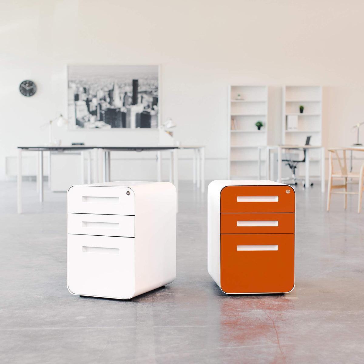3 Drawer Black Metal File Cabinet with Lock Z785
