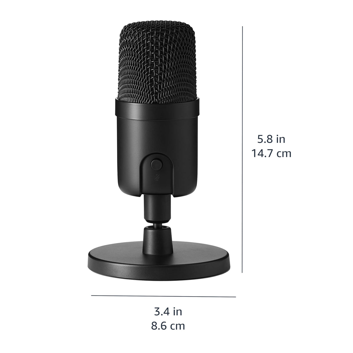 USB Condenser Microphone with Adjustable Stand, Black T9159