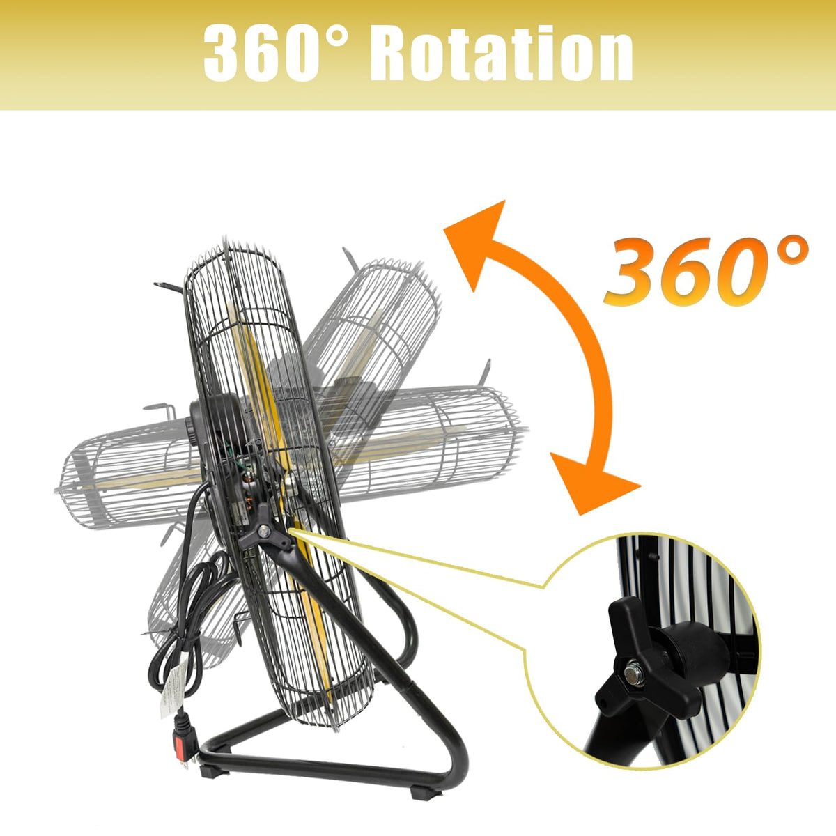 20 Inch 3-Speed High Velocity Floor Fan E926