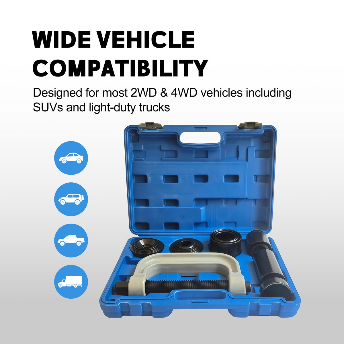 Heavy Duty Ball Joint Press & U Joint Removal Tool Kit with 4WD Adapters Z912154