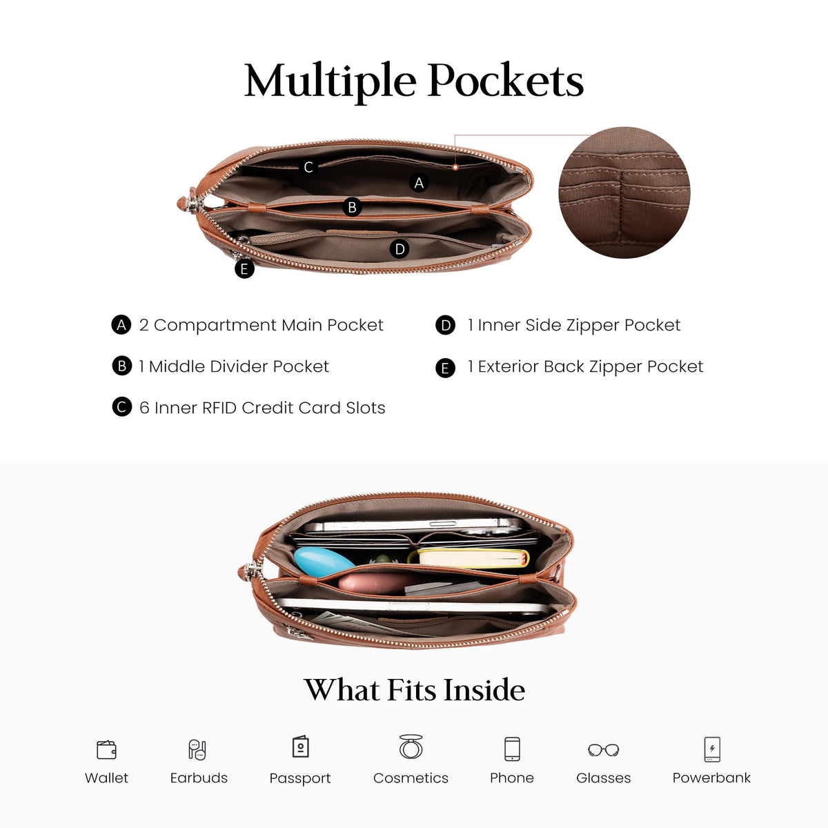 Genuine Leather Crossbody Bags V847766