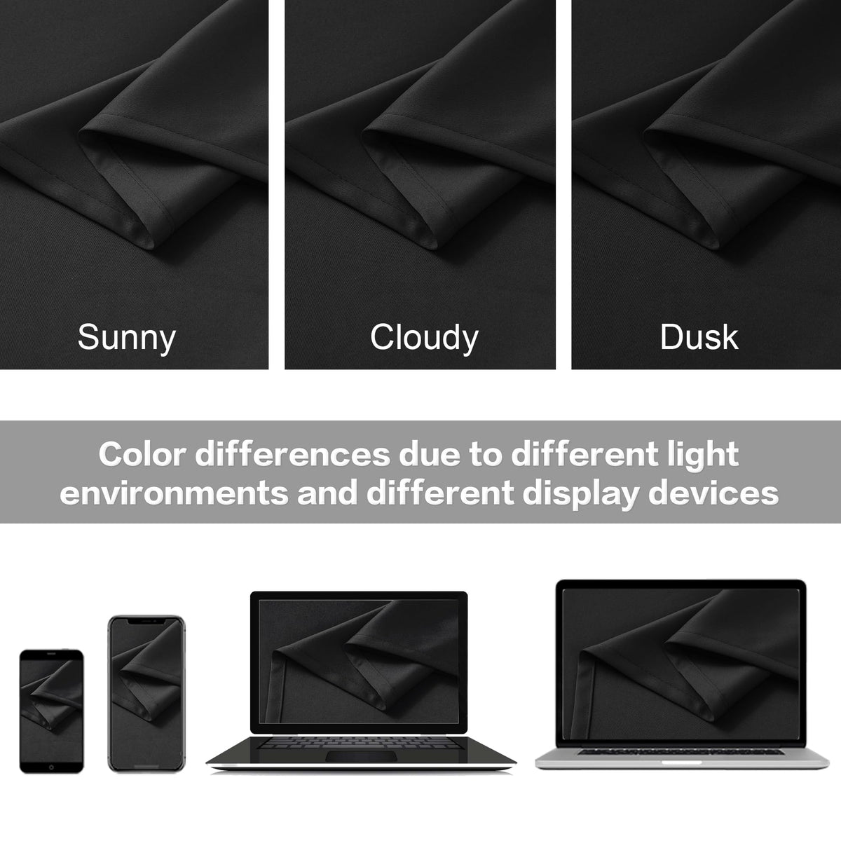 Black 102 Inches Long 2 Panels Blackout Curtains L31468