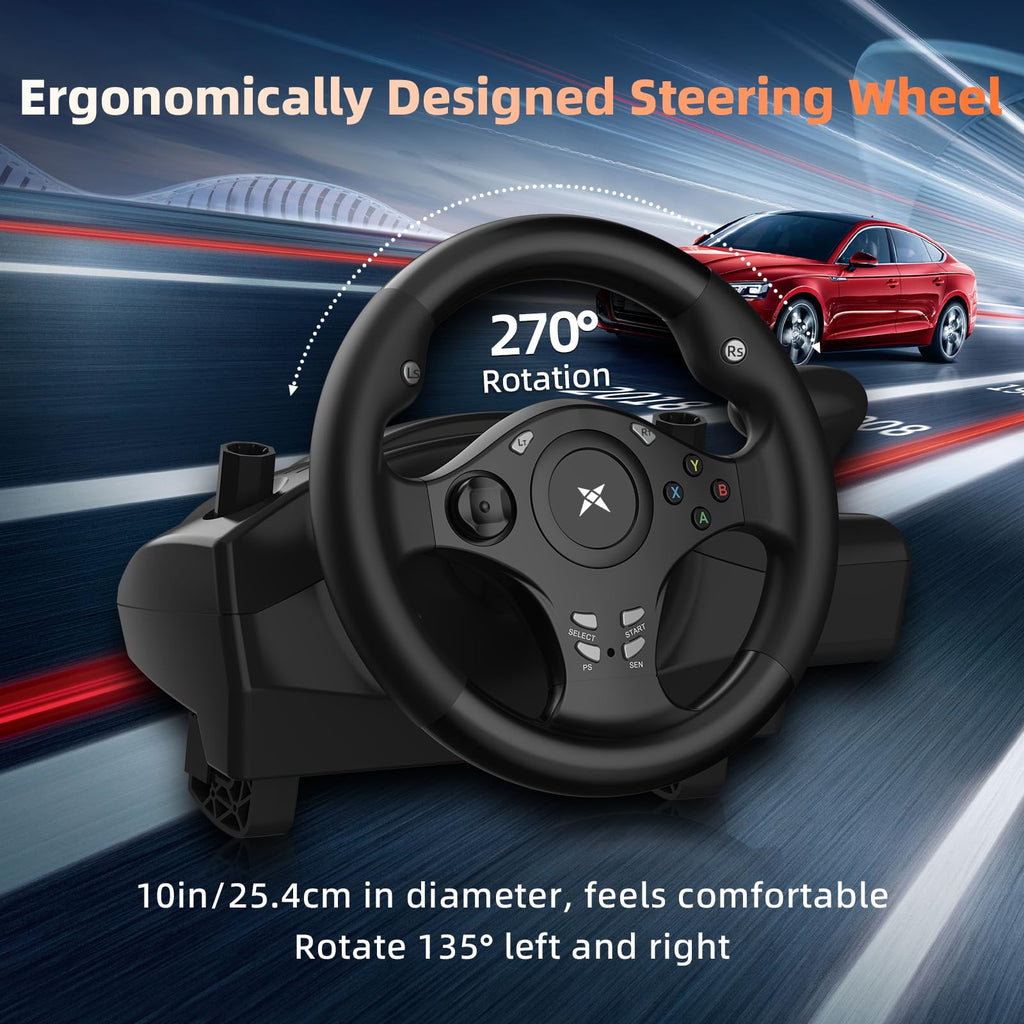 Gaming Steering Wheel with Pedals P834382
