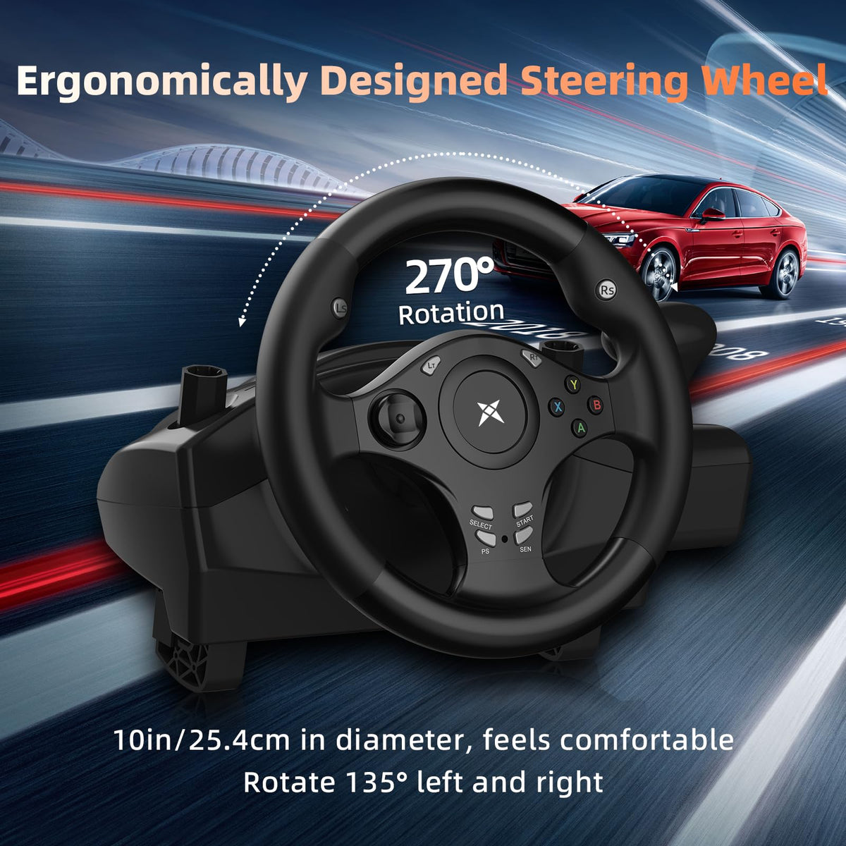 Gaming Steering Wheel with Pedals P834382