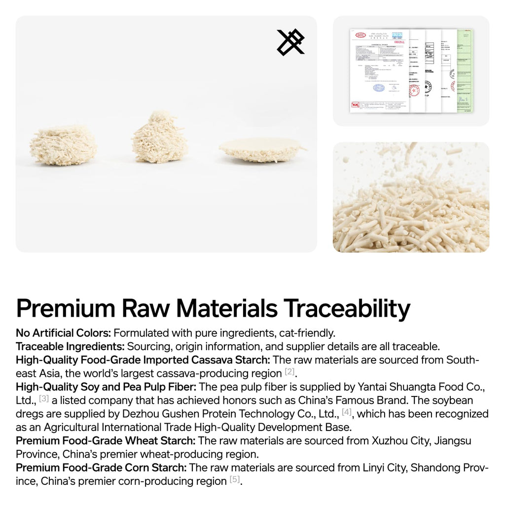 Cassava Tofu Cat Litter Clumping 5.3lb D2781