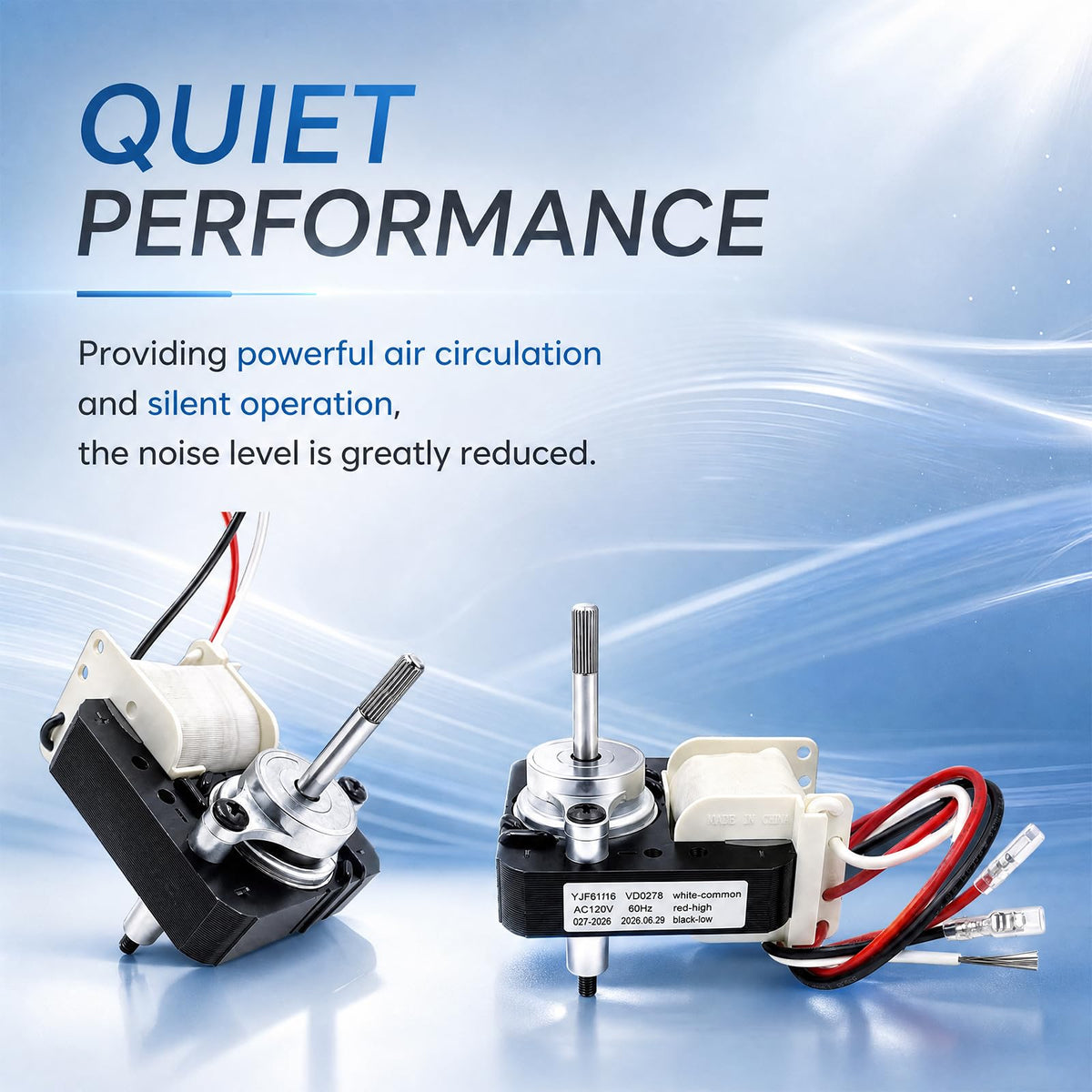 120V AC 2 Speed Fan Motor F454