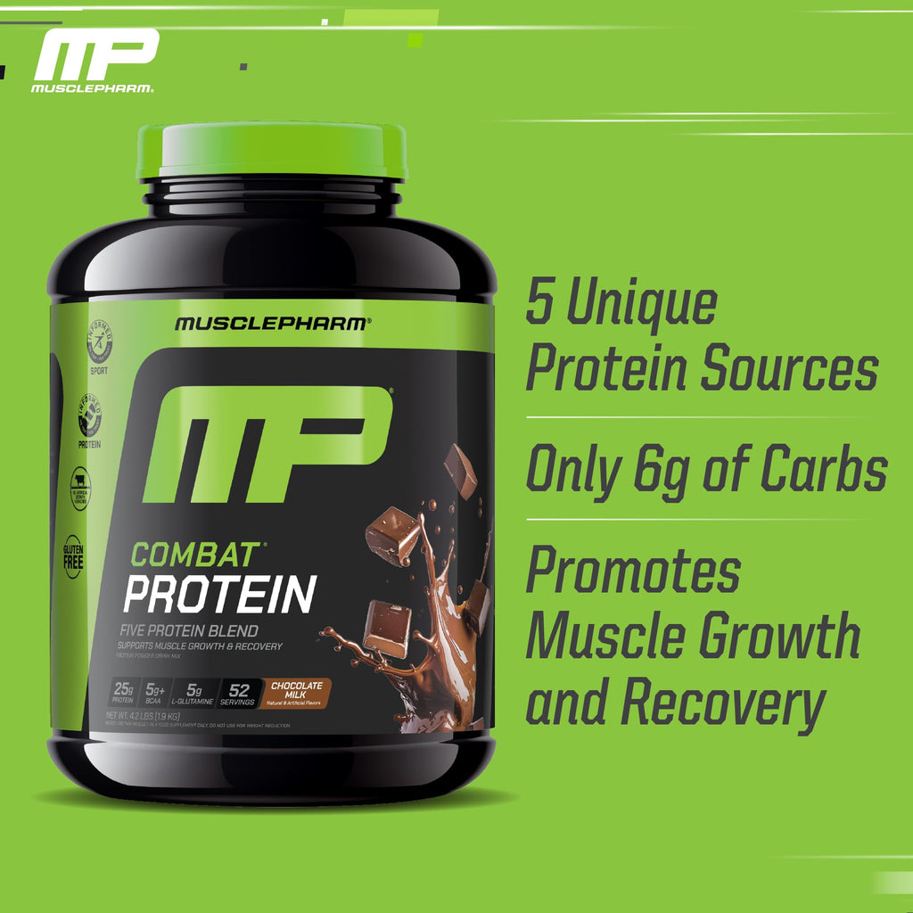 Chocolate Milk Flavor 5 Protein Sources Gluten Free Protein Powder 4.2 lb H966