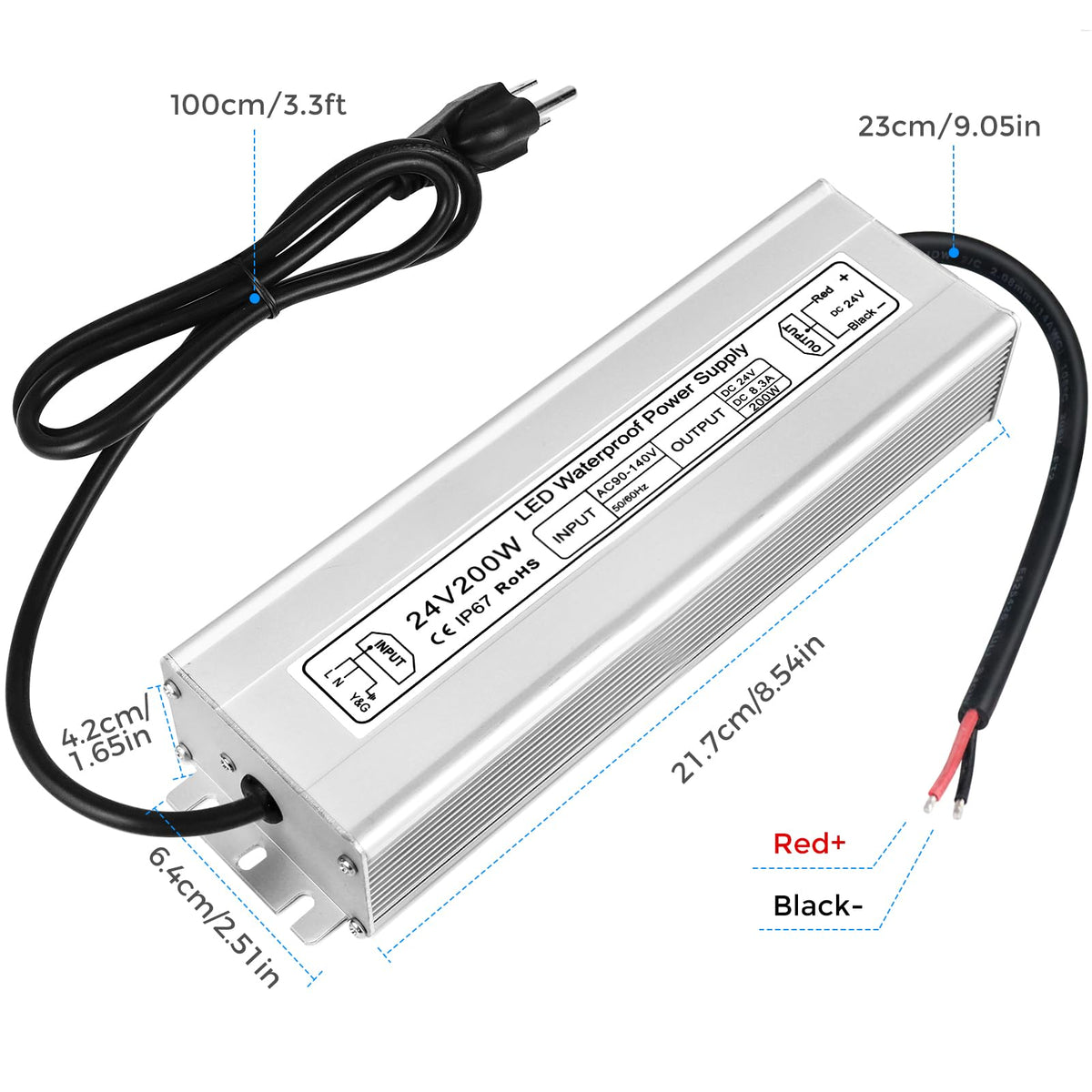 200W 24V IP67 Waterproof LED Driver D527