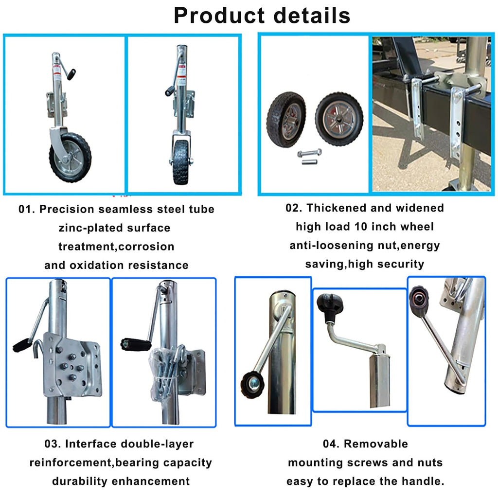 Boat Trailer Jack with Wheels Z97398