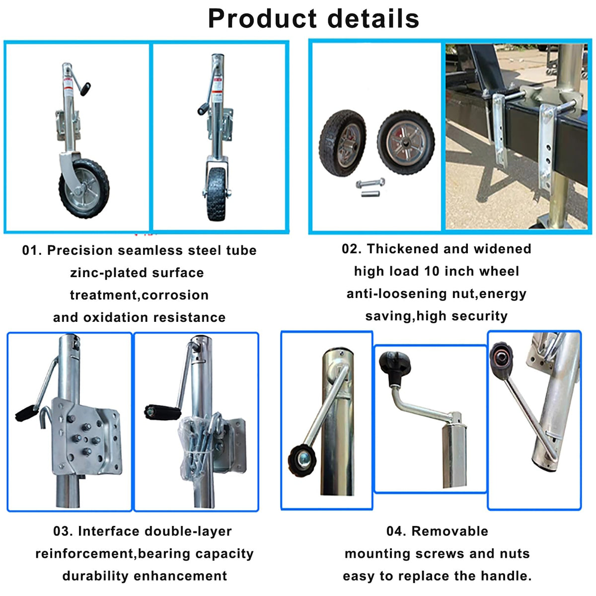 Boat Trailer Jack with Wheels Z97398