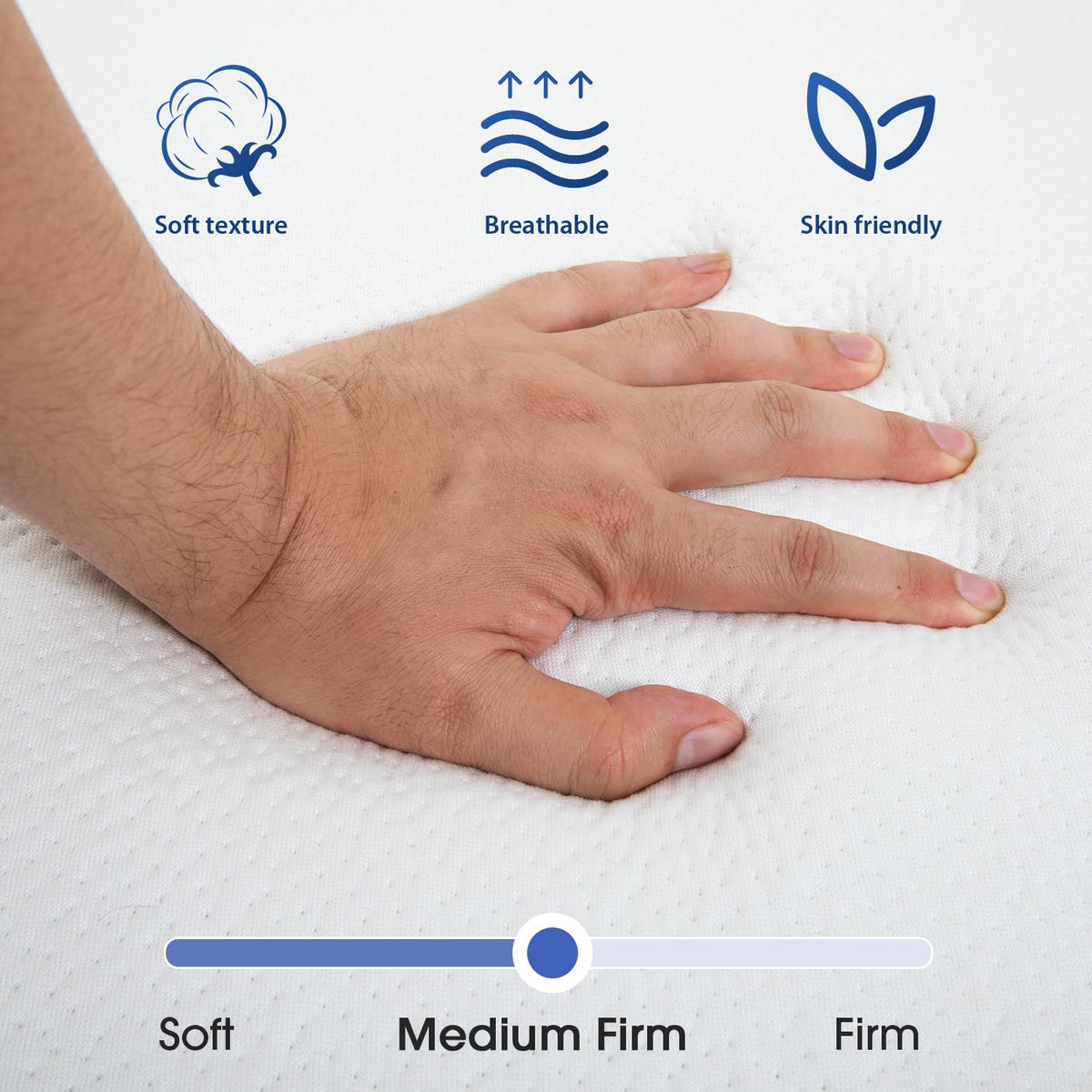 3" Tri Folding Memory Foam Mattress Queen Medium Firm G9451