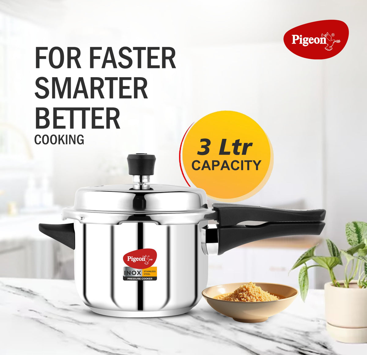3 Quart Stainless Steel Pressure Cooker F429