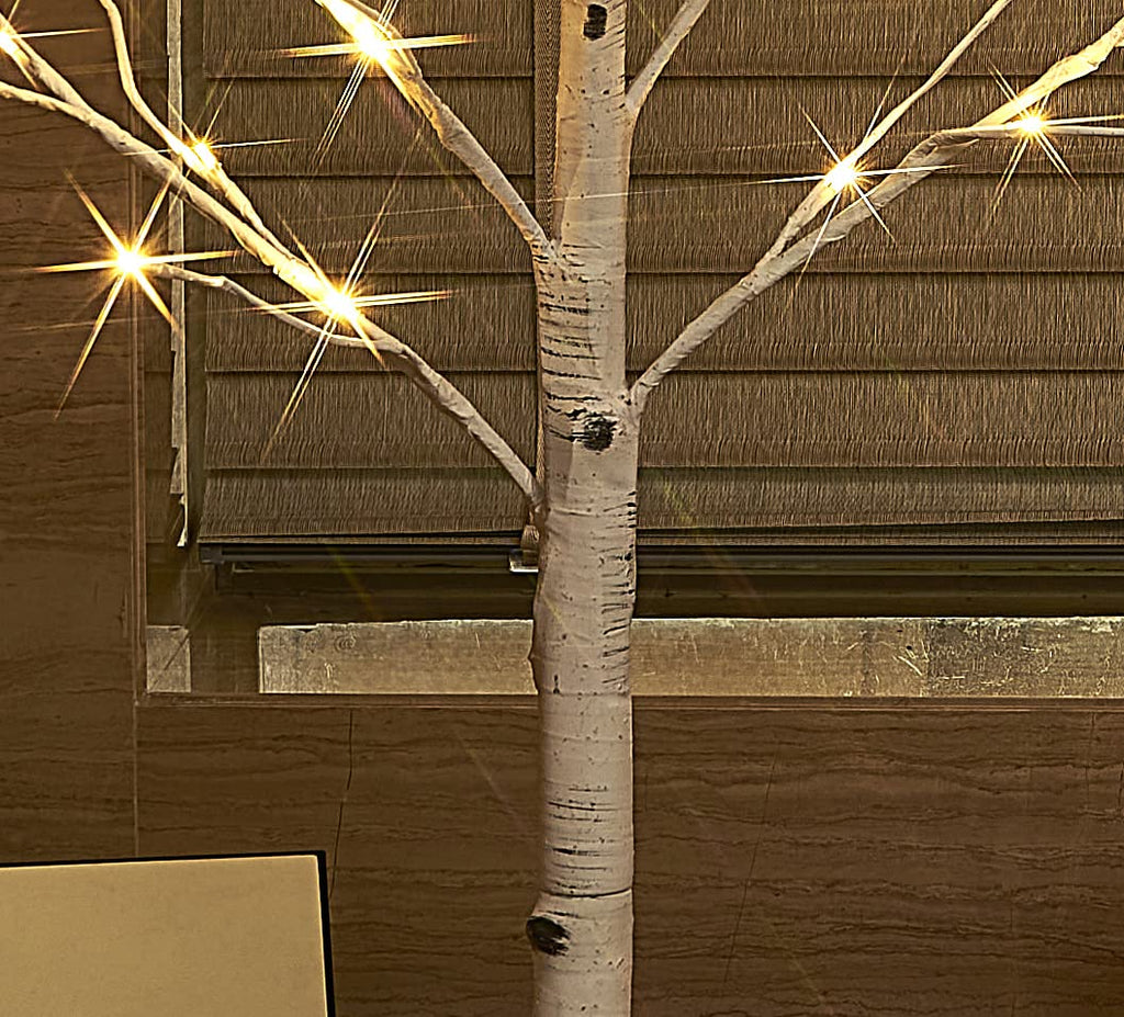 Lighted Birch Tree 8FT 240 Warm White Lights J9571