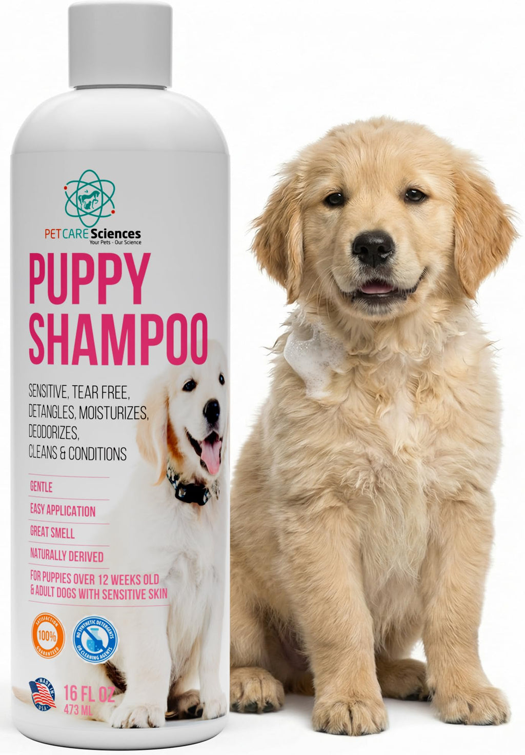16 fl oz Tearless Coconut Oil Oatmeal Dog Shampoo and Conditioner C1233