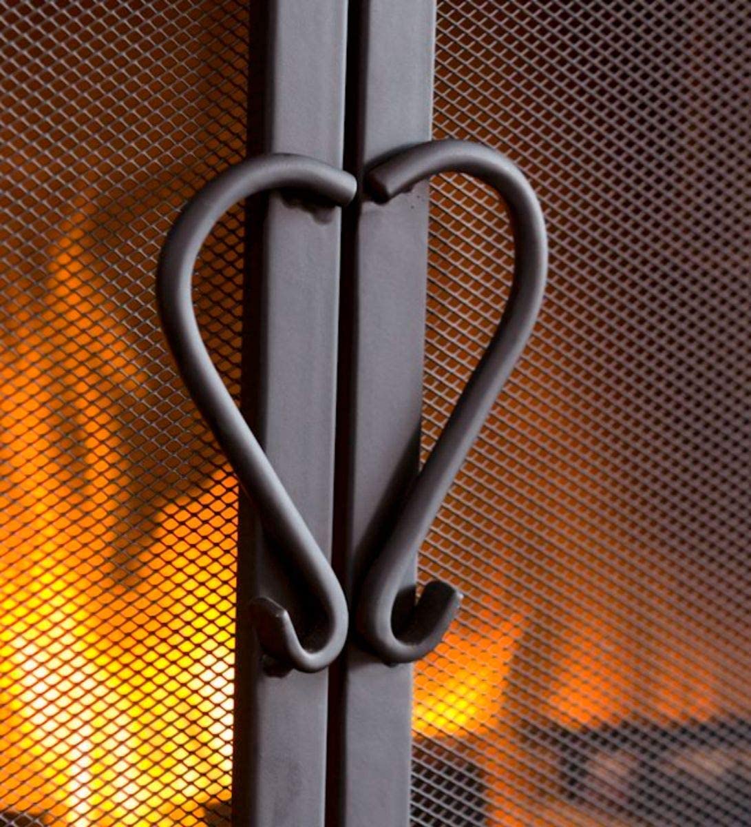 Black Metal Fireplace Screen T6918