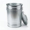 31 Gallon Galvanized Steel Metal Trash Can with Locking Lid W575784