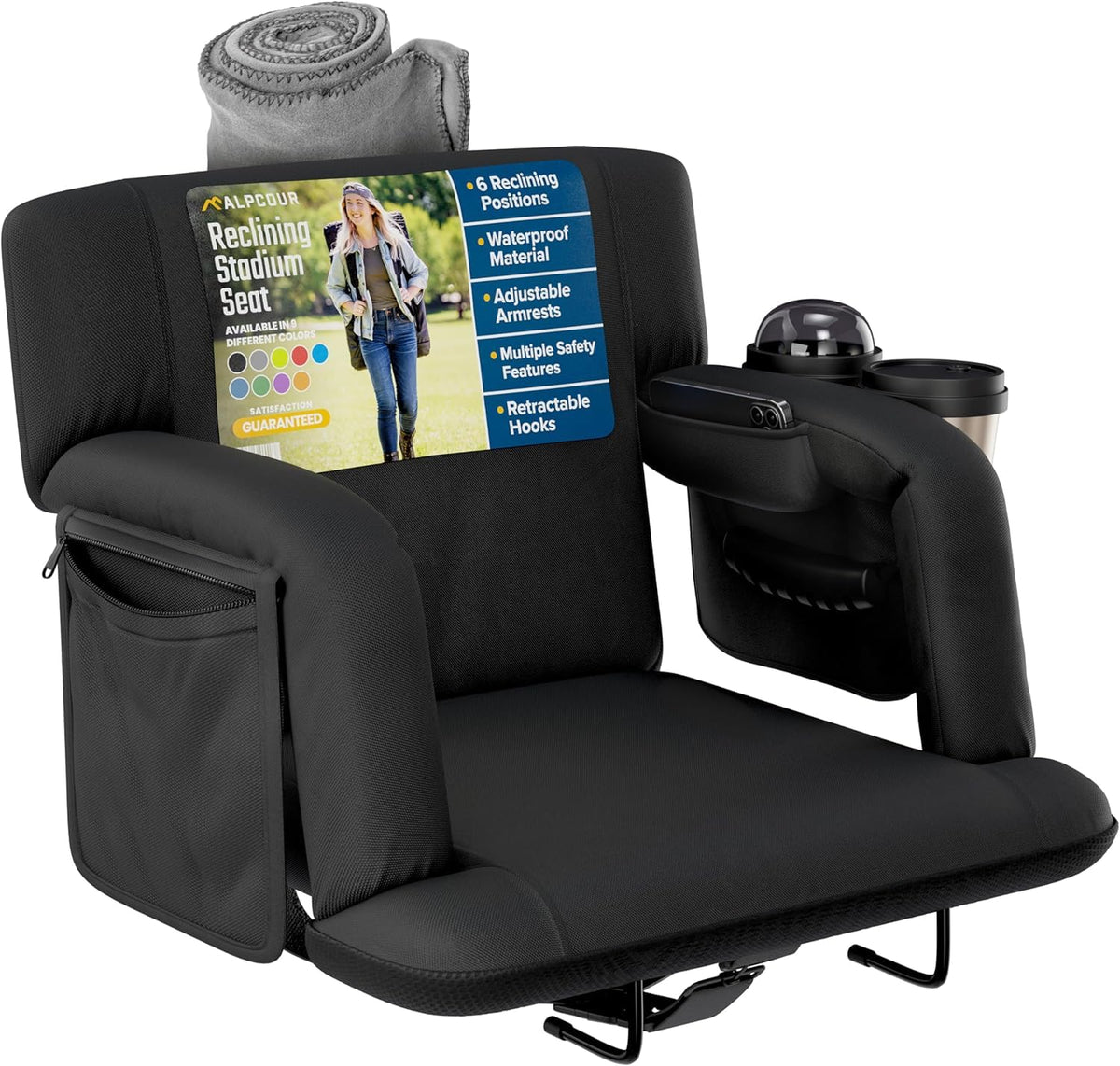Reclining Stadium Seats for Bleachers with Back Support R2114