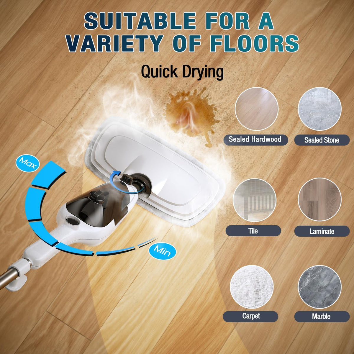 11-in-1 Steam Mop with 15.2 OZ Tank B27927