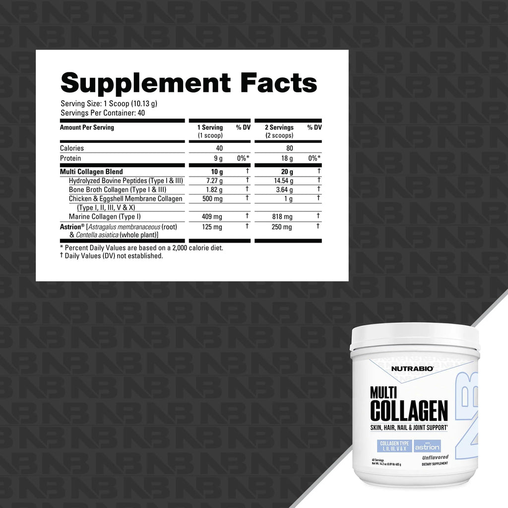 Hydrolyzed Grass-Fed Unflavored Collagen Powder 40 Servings L5888